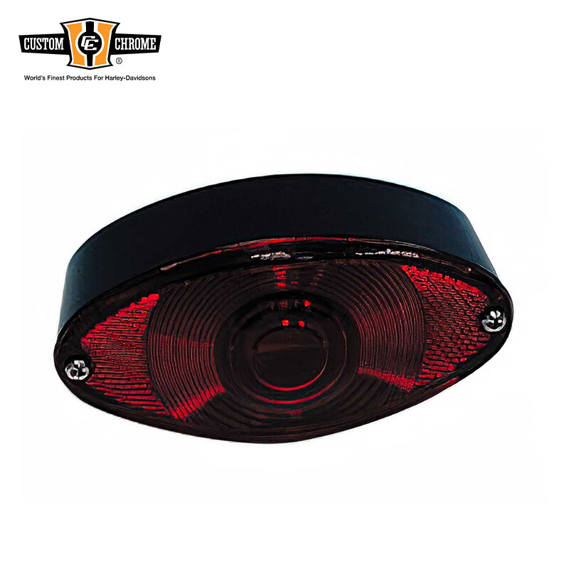 12V Black Anodized Aluminum Housing die-cast Cateye Taillight Fits For Universal