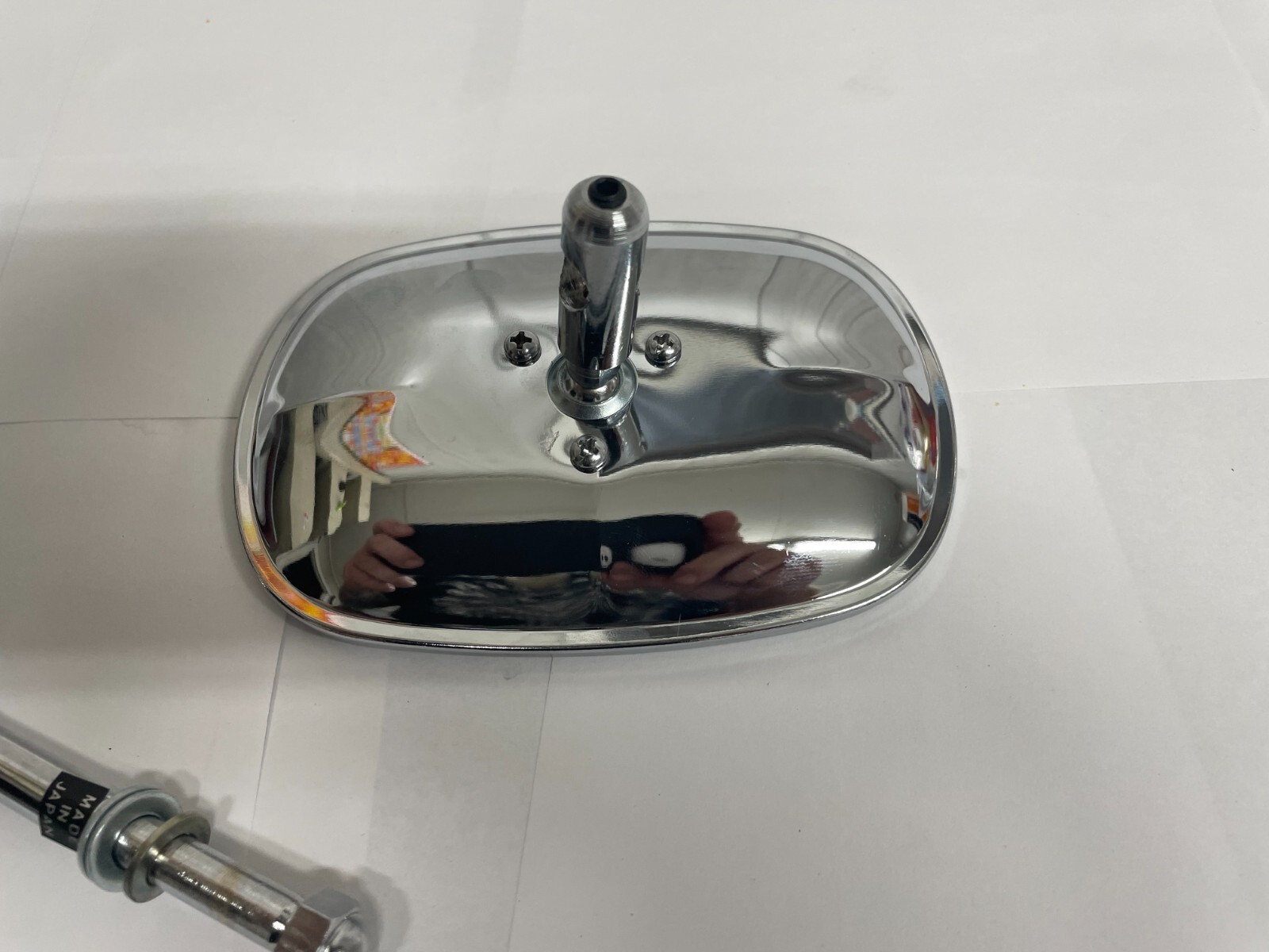 NOS Rectangle Mirrors Vintage British + Japanese motorcycles 8mm 5/16″ mount