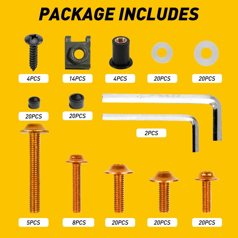 177PCS Fairing Bodywork Kit Bolt Set Screws For CBR600RR Honda 1000RR CBR1100XX