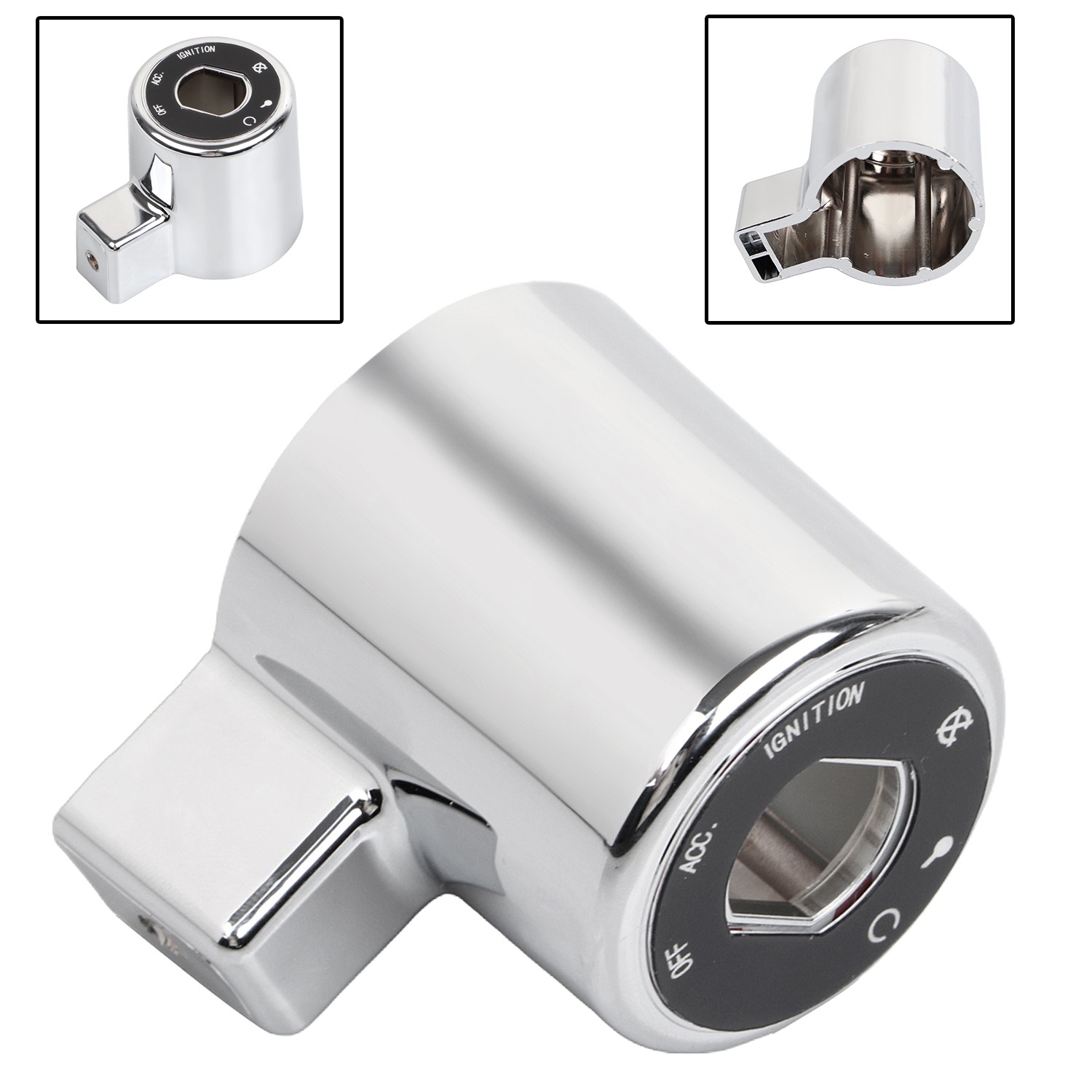 ABS Plastic Chrome Ignition Switch Cover Cap Chrome For Harley Iron 883 XL883N