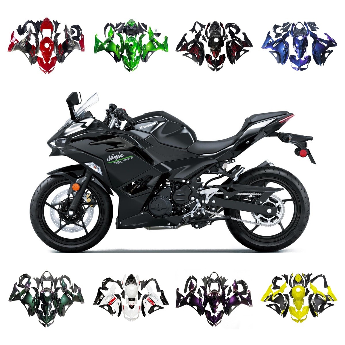 ABS Fairings Kit For 2024 2025 Kawasaki Ninja 500 EX500 24 25 Injection Bodywork