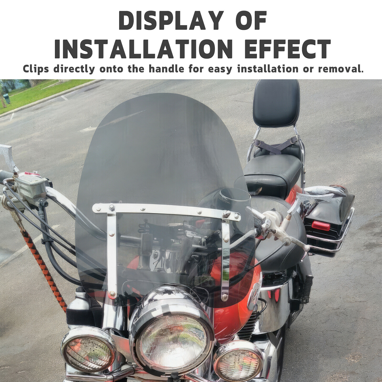 For Harley Davidson FXSTD Softail Deuce 18×16″ Smoke Windshield Windscreen Large