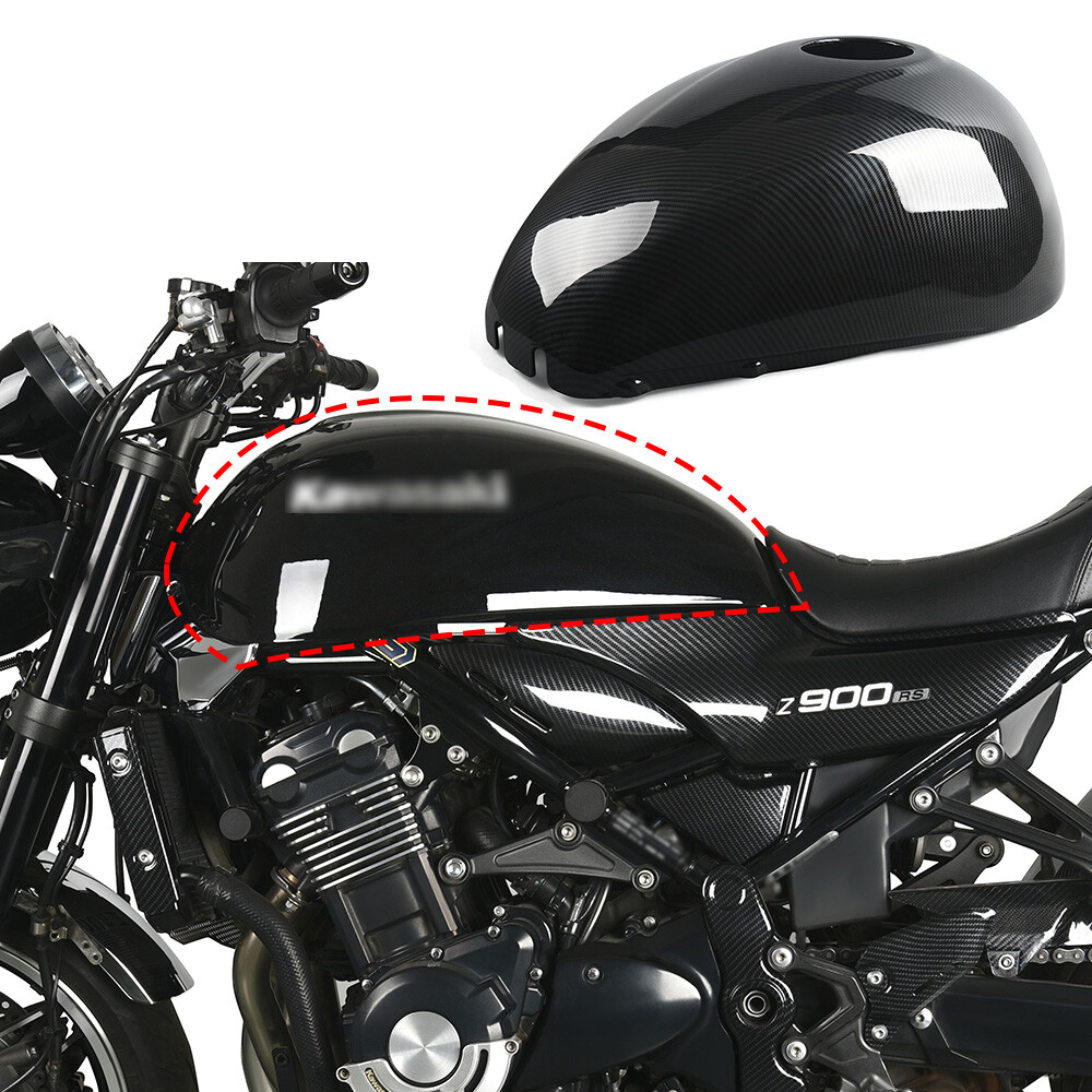 Fuel Tank Cover with Carbon Fiber Pattern for Kawasaki Z900RS Models of 2018+