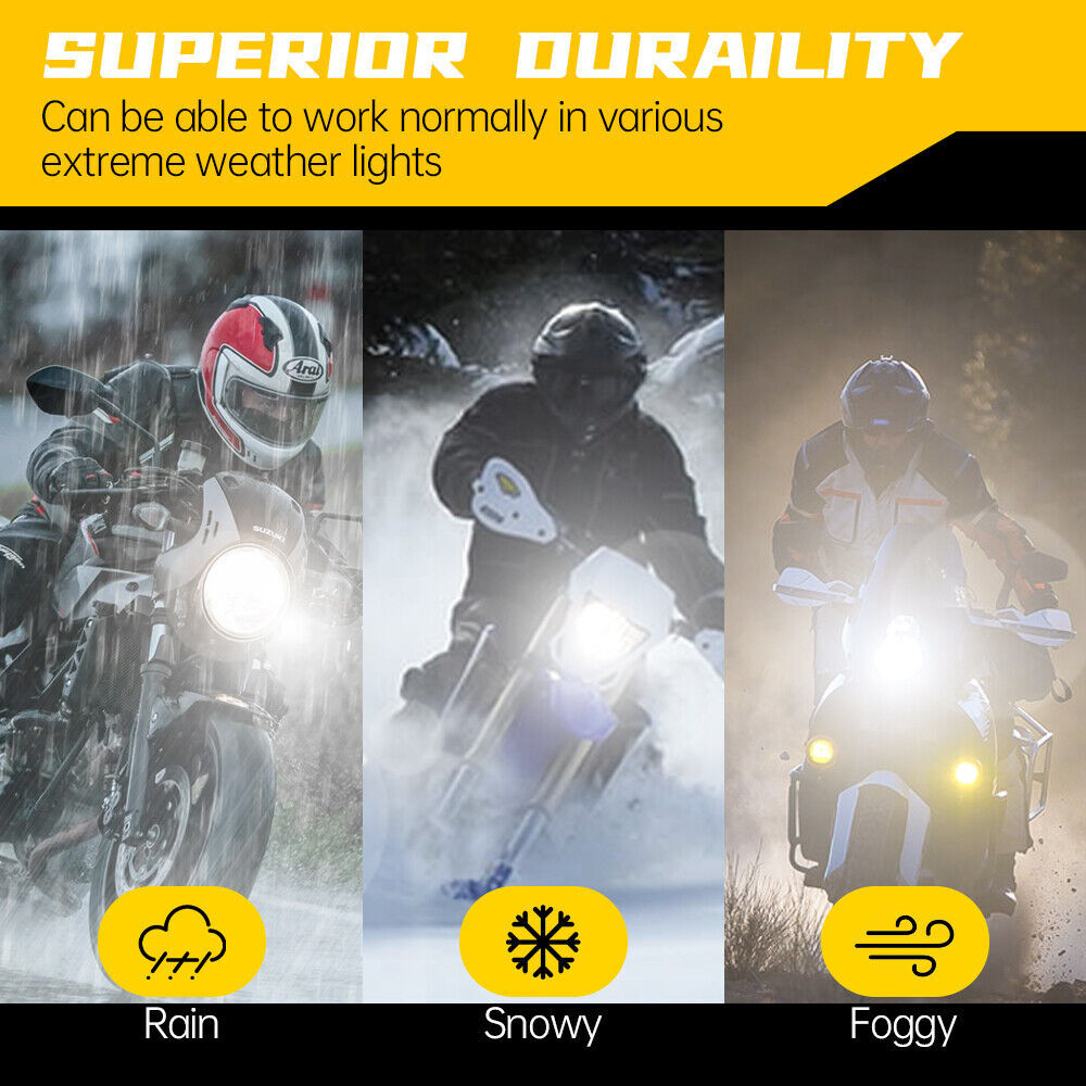 For Ducati Hypermotard 796 1100 S EVO LED Motorcycle Headlight 6000K White Bulbs