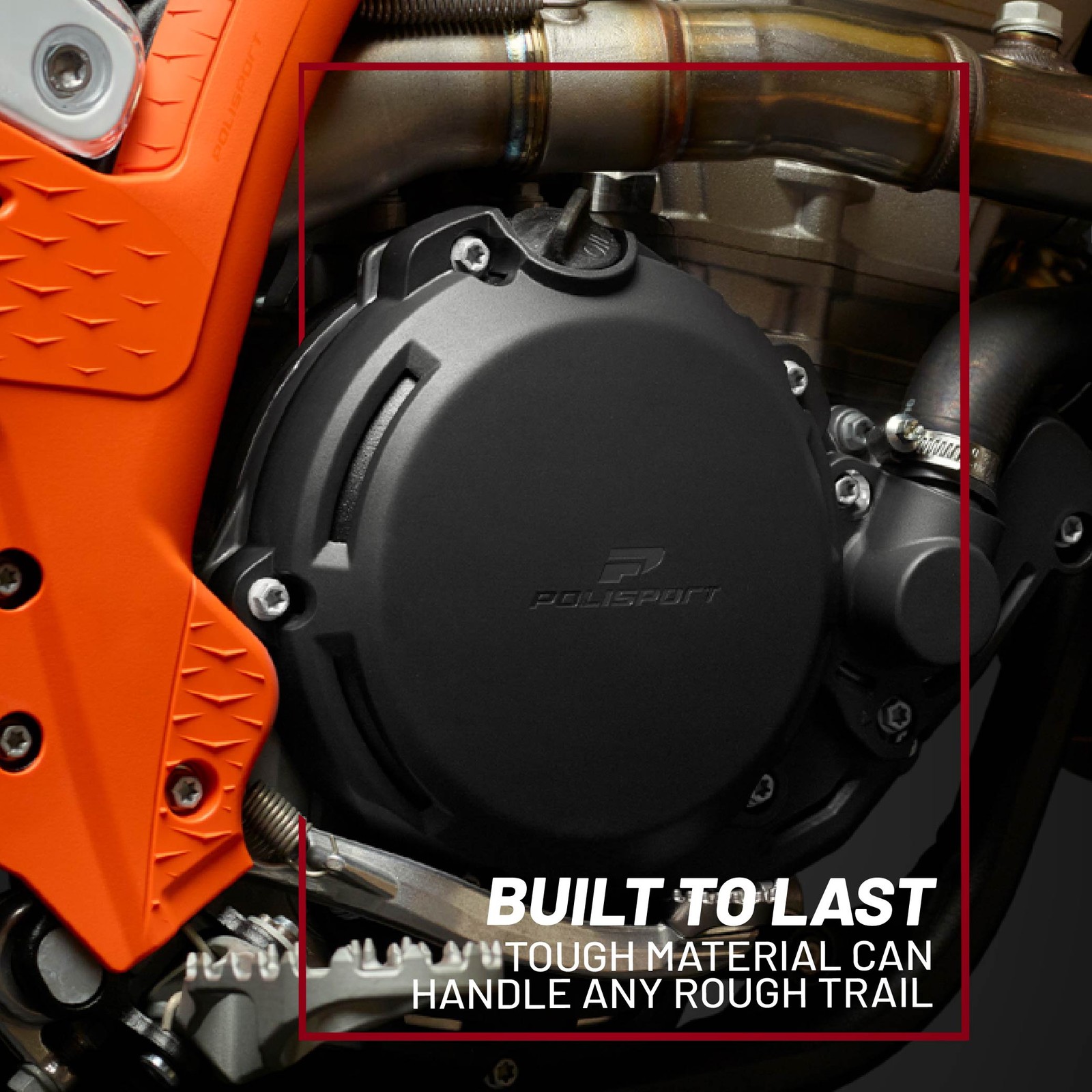 Polisport Engine Cover Kit (Orange) – Compatible with KTM EXC/XCW 250/300(13-16)