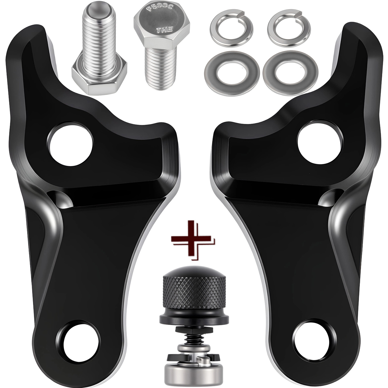 2 Inch Lowering Blocks Kit for Harley Davidson Touring Street Glide 2002-2026