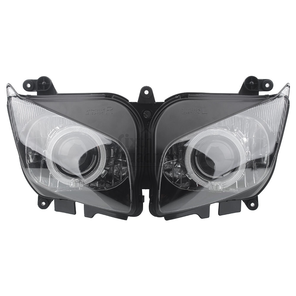 Front Assembly Headlight Blue Angel Eyes Projector Lamp For Yamaha FZ-1S Fazer