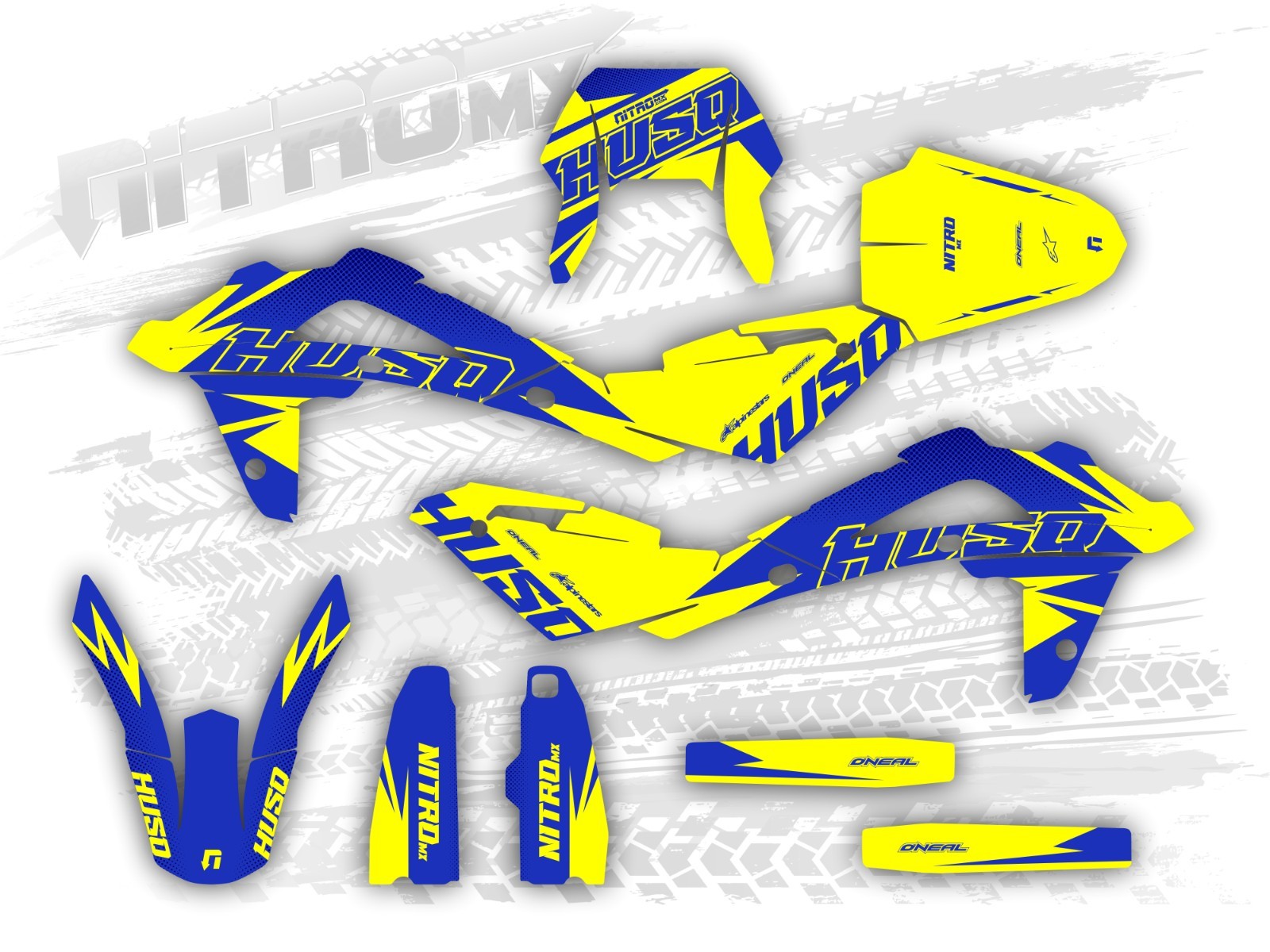 Graphics Kit fits Husqvarna WR 125 2008 2009 2010 2011 2012 2013 Decal Stickers