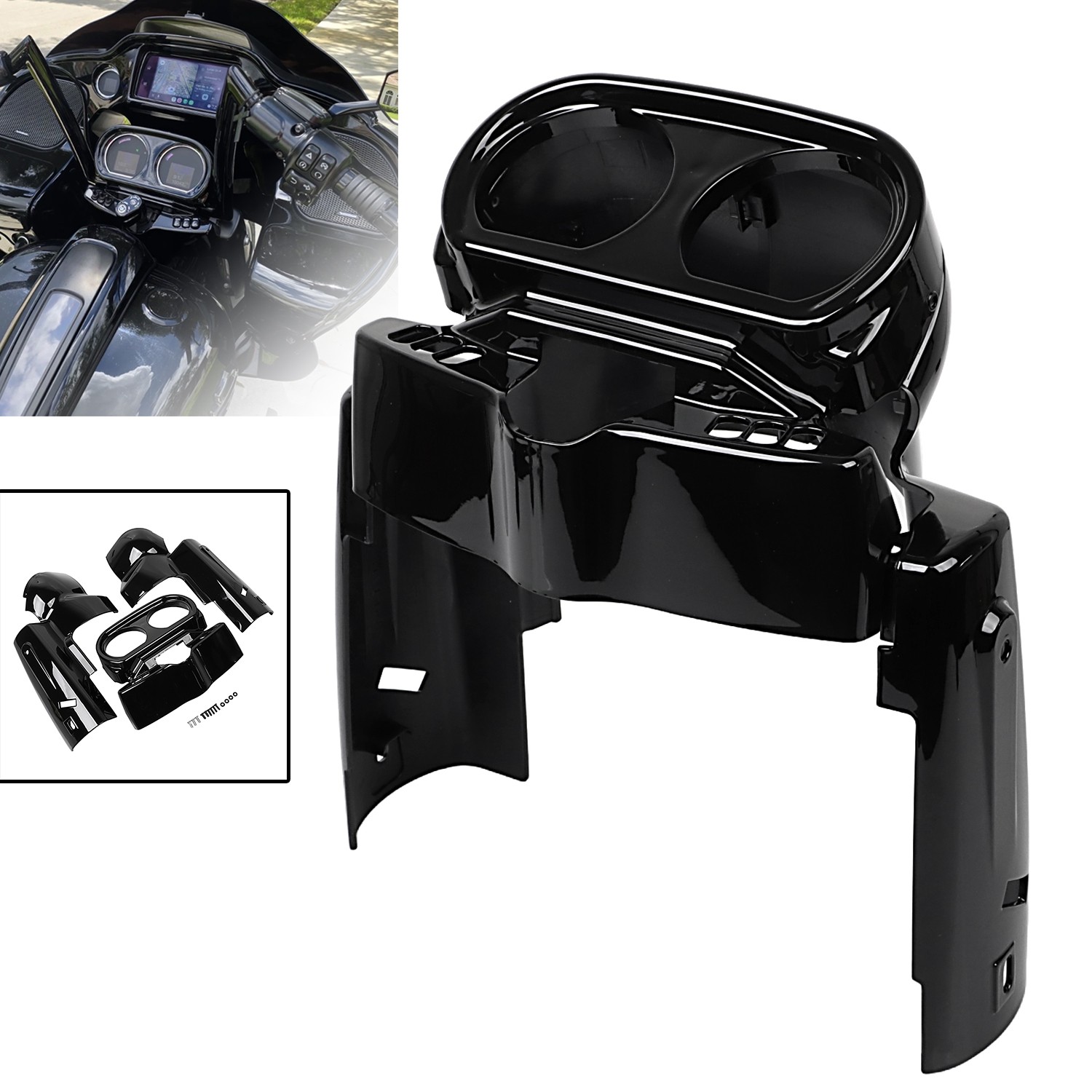 ABS Gauge Housing Cover Nacelle Speedo For Harley CVO Road Glide FLTRXSE FLTRKSE