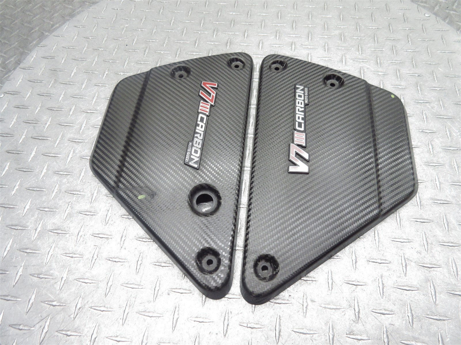 2018 18-20 Moto Guzzi V7 III Carbon OEM Side Covers Trim Fairings Body Panels
