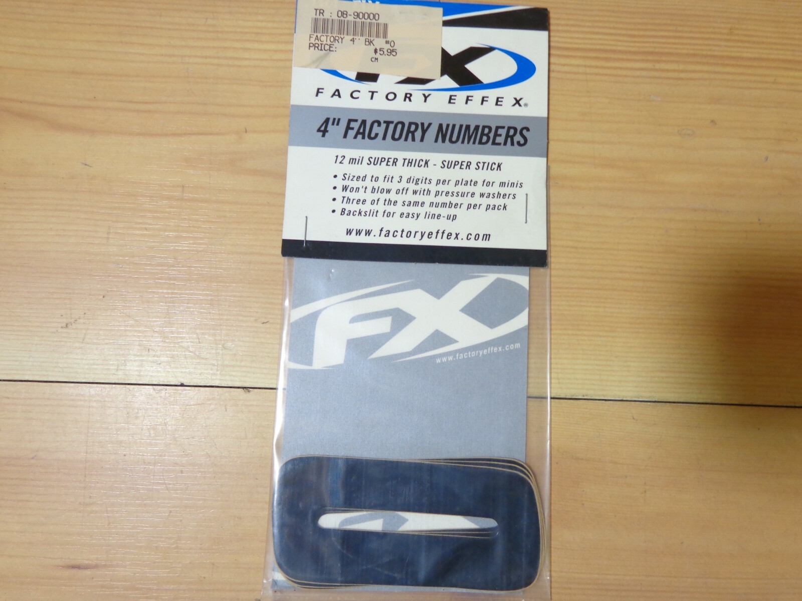 FACTORY EFFEX 4″ FACTORY NUMBERS 12 Mil Thick Pack Of 3 Stickers NUMBER ZERO