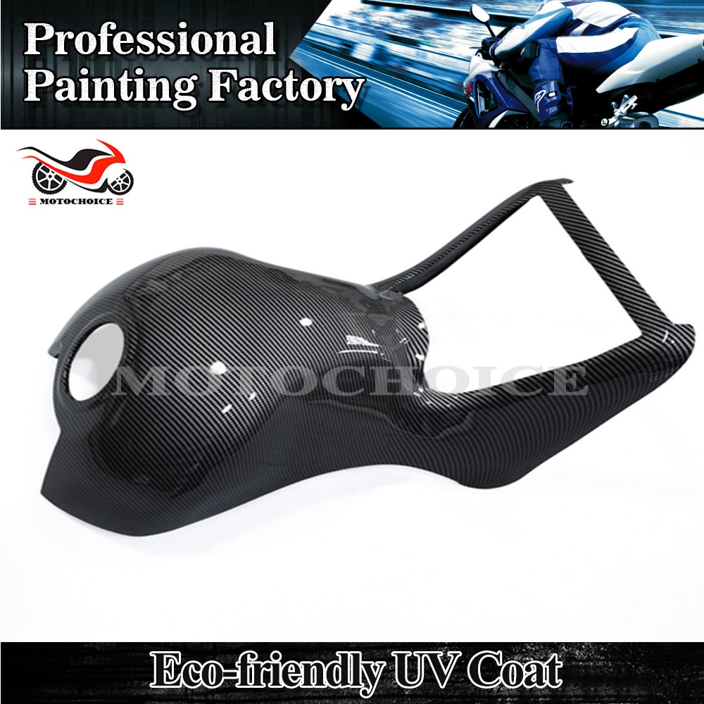 Black Carbon Fiber Fuel Gas Tank Cover Fairing For Kawasaki Ninja ZX14R 2006-11