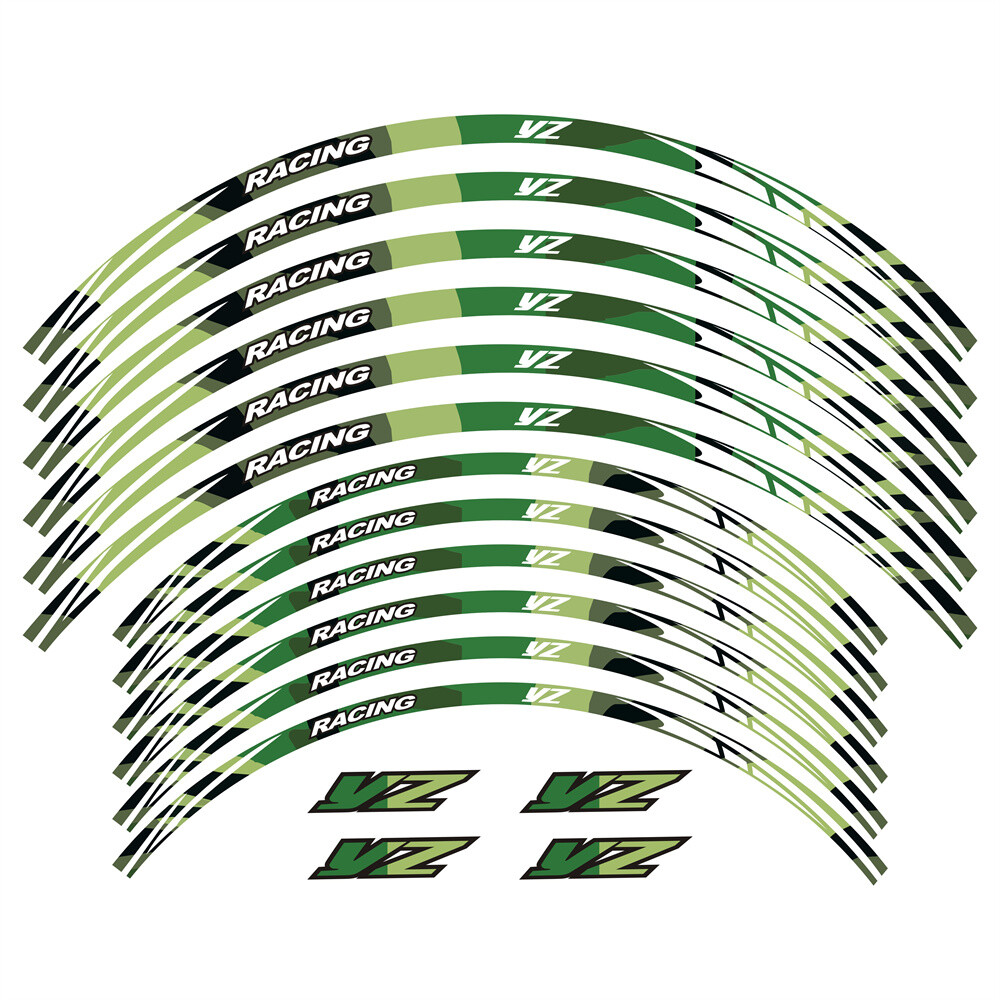 For YAMAHA YZ 250/F/FX/WR/X Tire Rim Wheels Sticker Decal Stripes Reflective