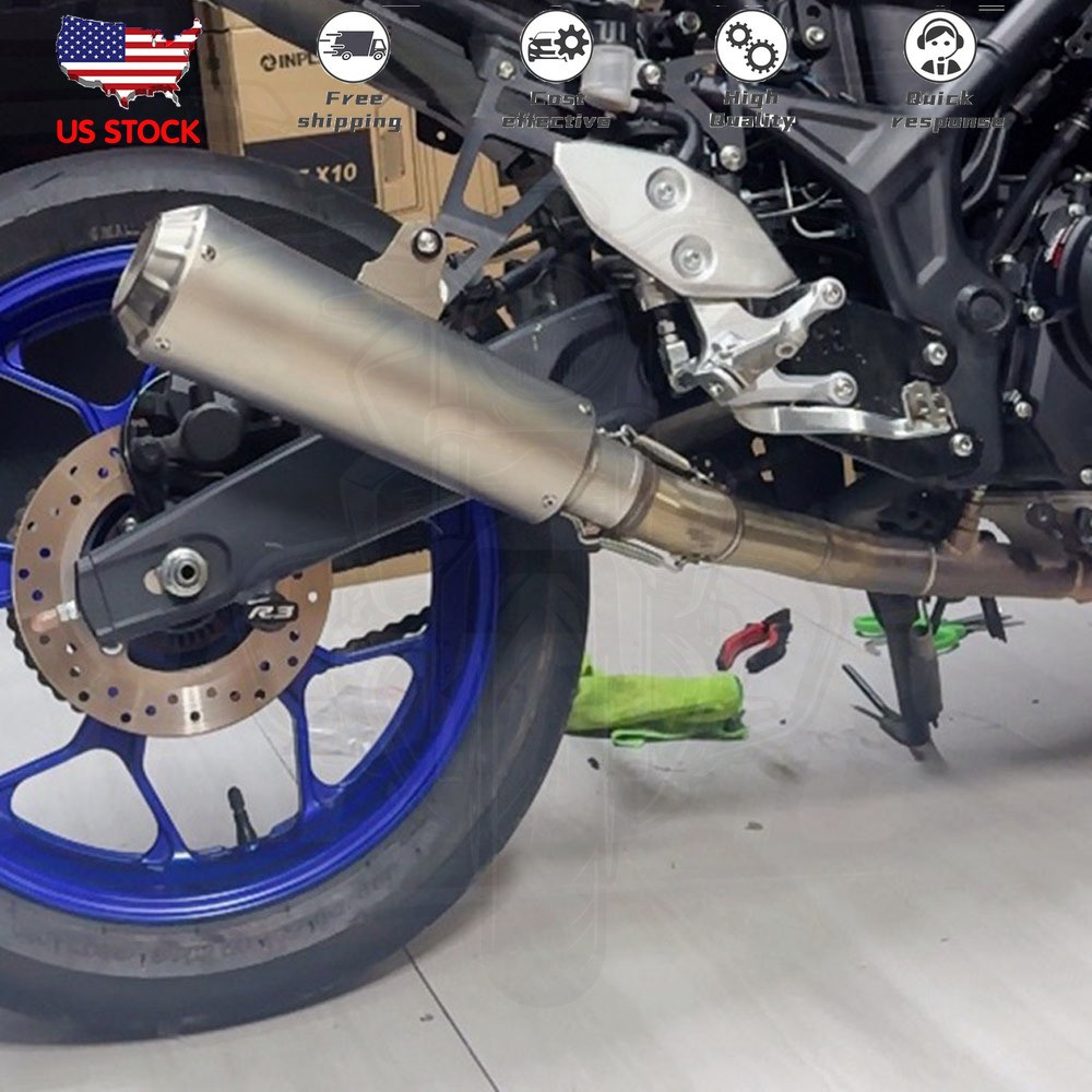 For Yamaha YZF R3 R25 MT03 2015-2025 Complete Exhaust System Header Muffler Pipe