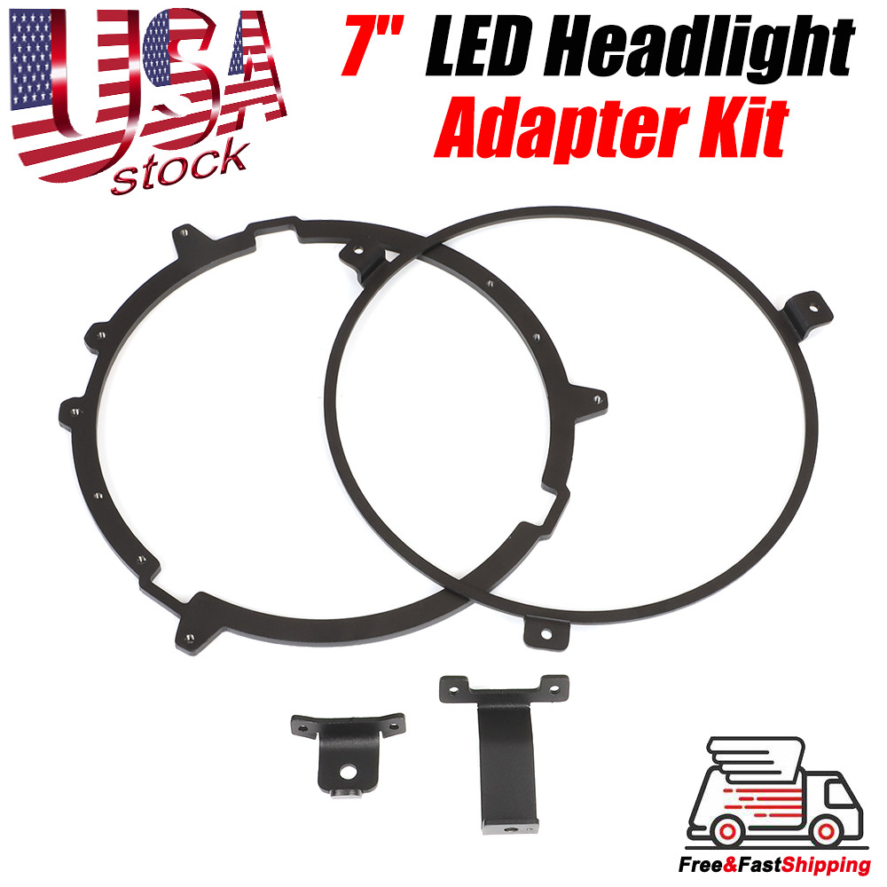 For Suzuki C50/C90 & Kawasaki Vulcan 7″ LED Headlight Adapter 900 1500 1700 2000