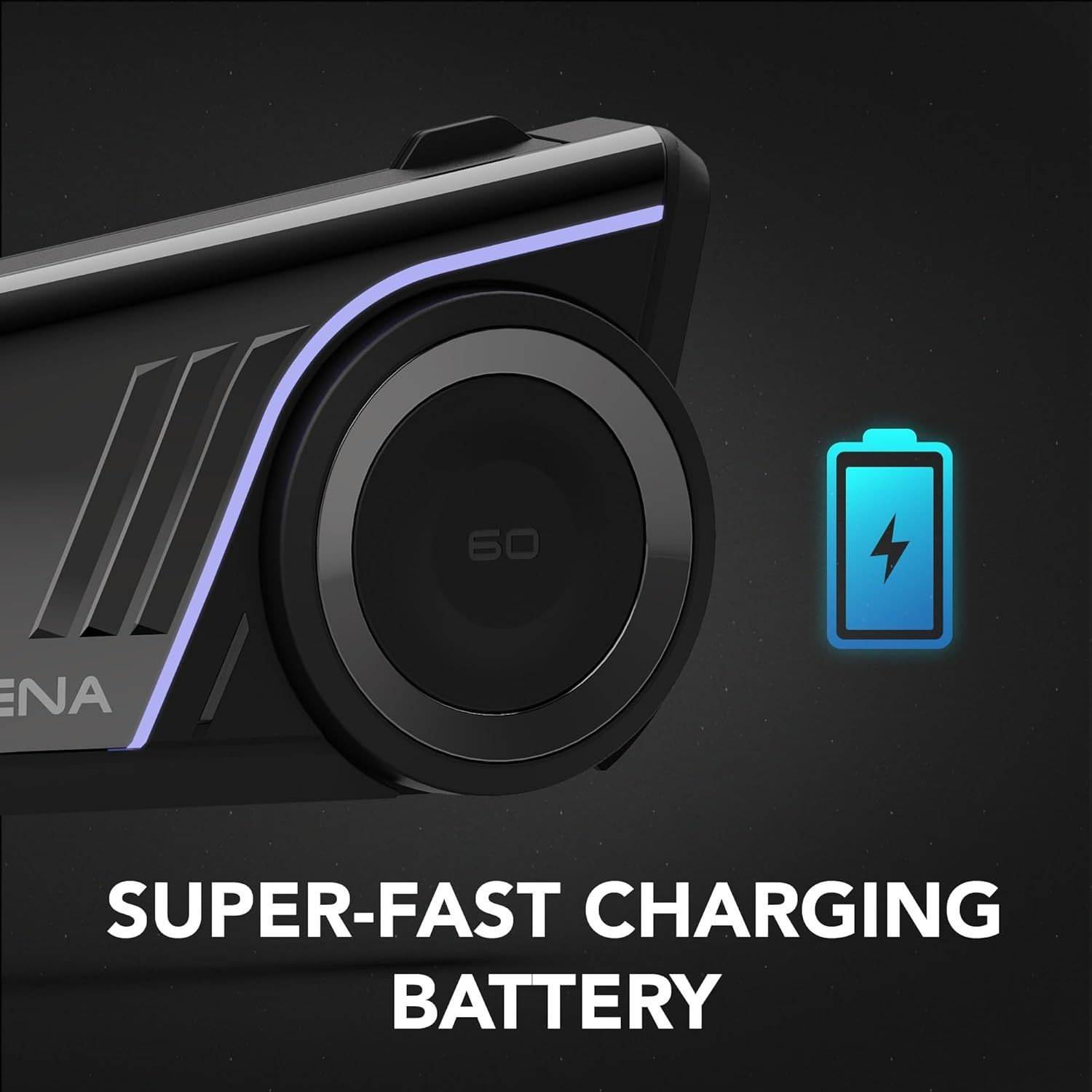 Sena 60S Motorcycle Communication Headset with Wave Mesh and Bluetooth Intercom