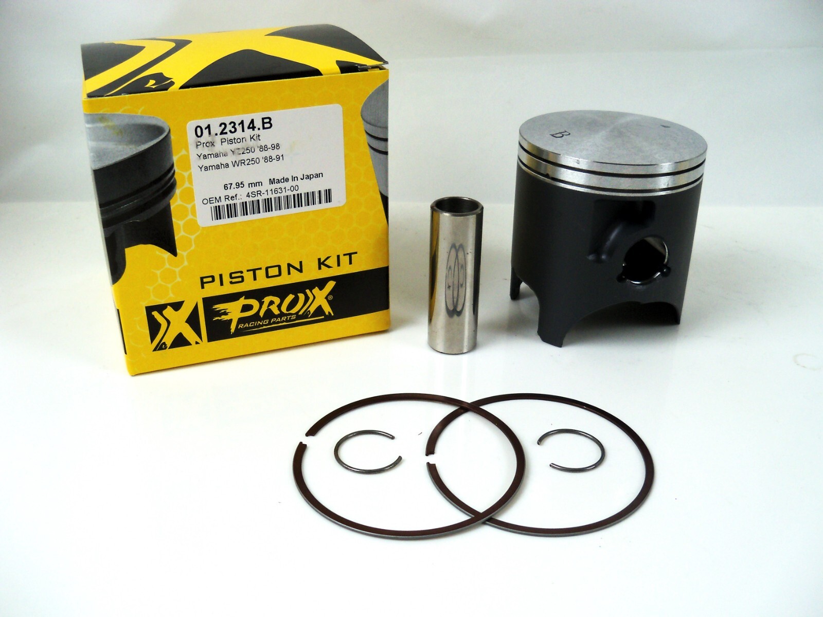 ProX Piston Kit Yamaha YZ250 1988-98 WR250 88-97 68mm Std Bore Molycoated Skirt