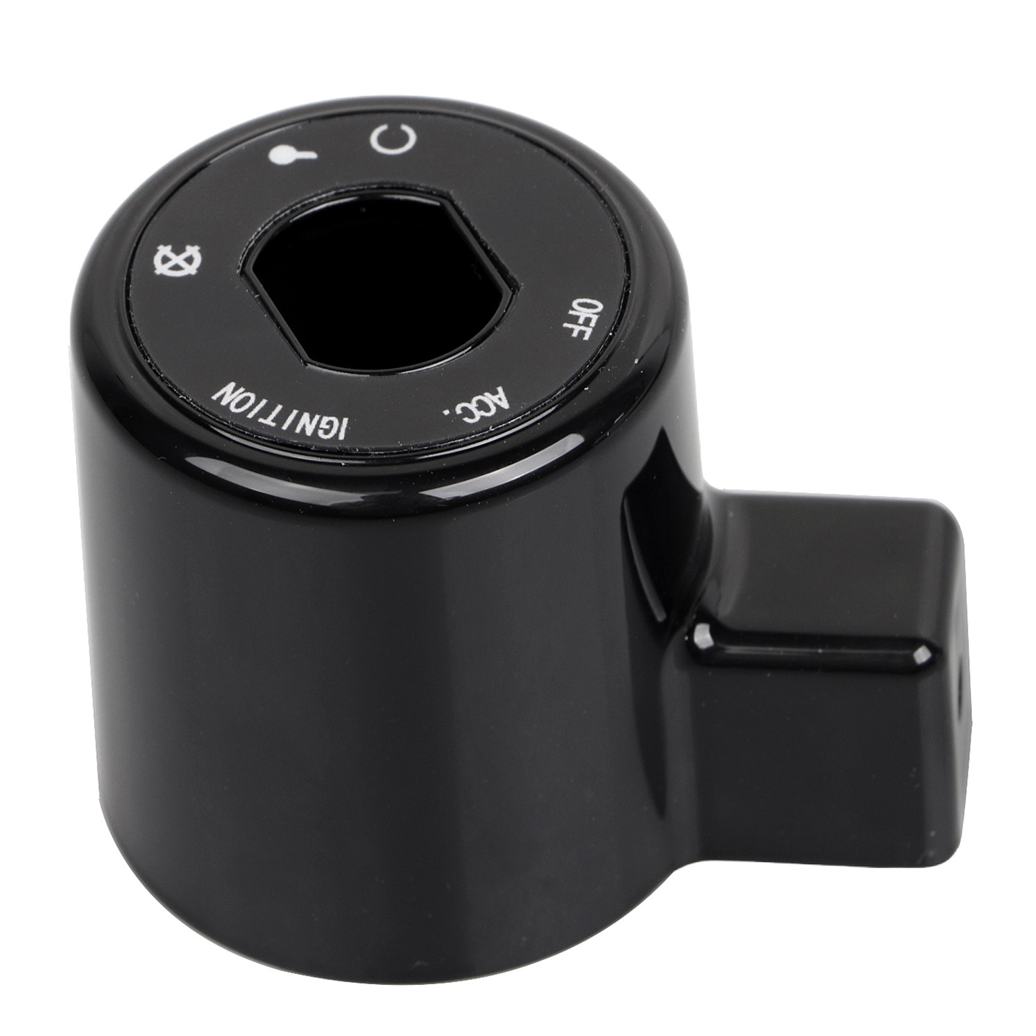 Gloss Black ABS Ignition Switch Cover For Harley Iron 883 Sportster 1200 XR1200X