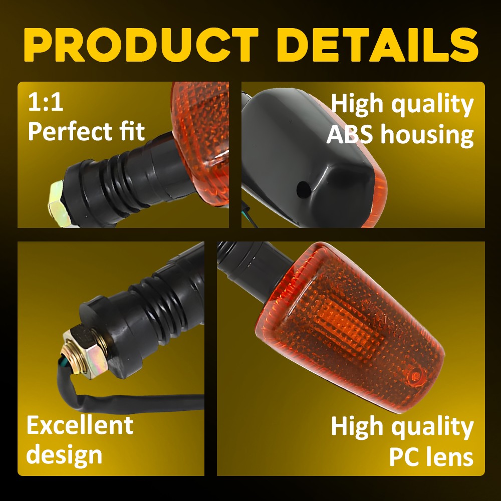 For Yamaha TW200 XT225 XT250 Turn Signal Light Lamp Pair Front/Rear Indicator 4x