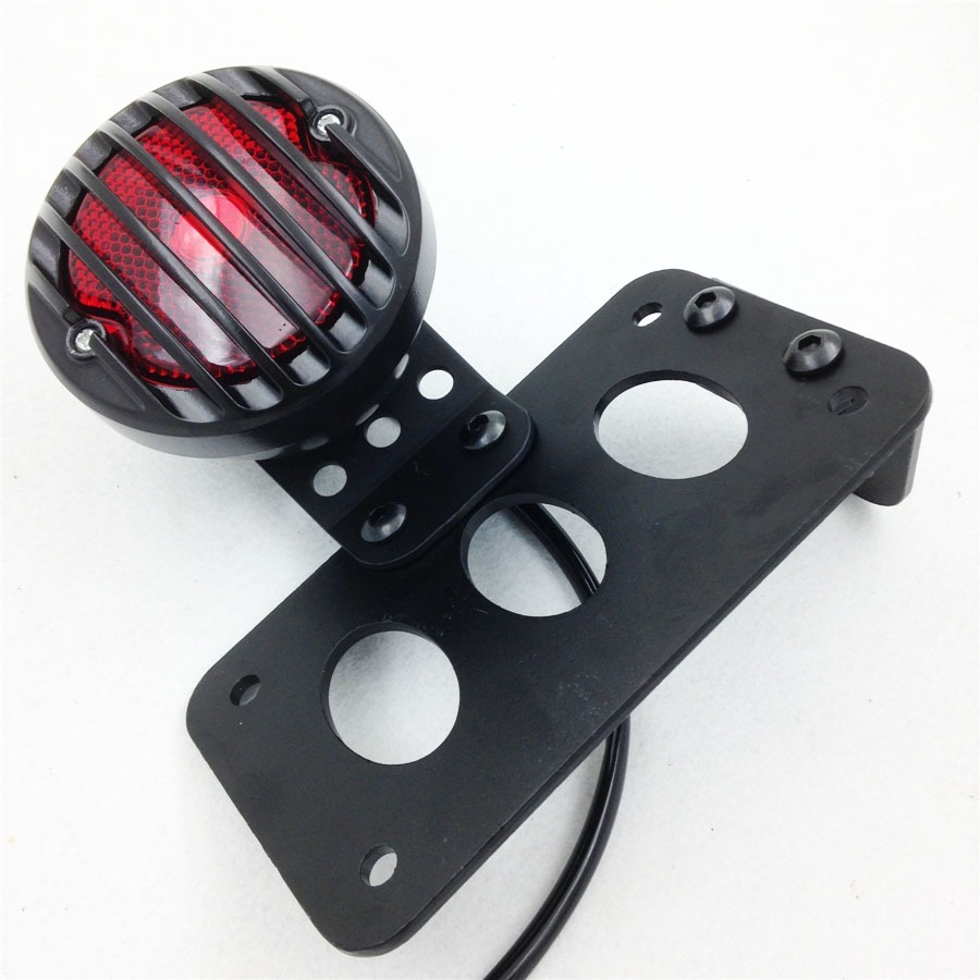 Pre-drilled License Side Tag Holder Bracket Tail Light For Harley Metric chopper