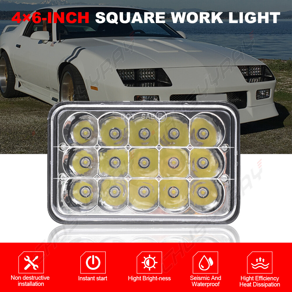 6×4 60W Led Headlight For Deere 6000-7010 Series LED Hood Light-Hi/Lo