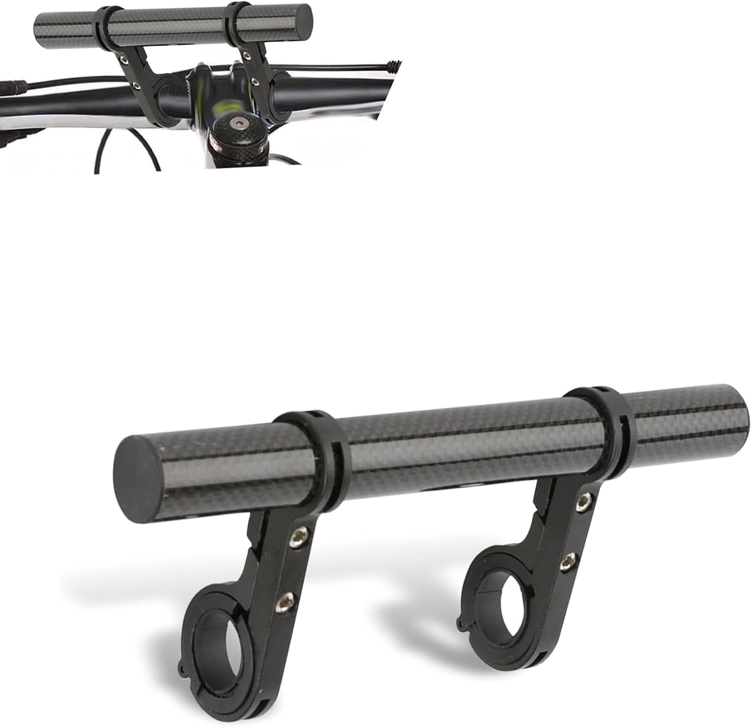 7.87 Aluminum Alloy Double Clamp Handlebar Extender Bike or Motorcycle, 0.875-1.