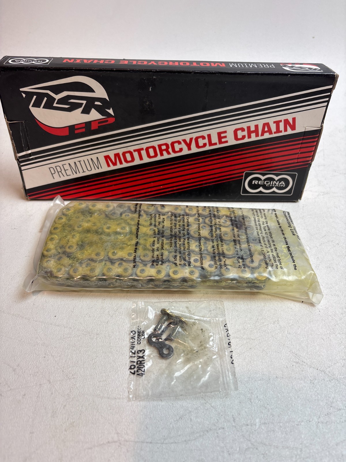 MSR Regina 420RX3/008 TR Premium Gold Motorcycle Chain 420 X 120 Links NEW