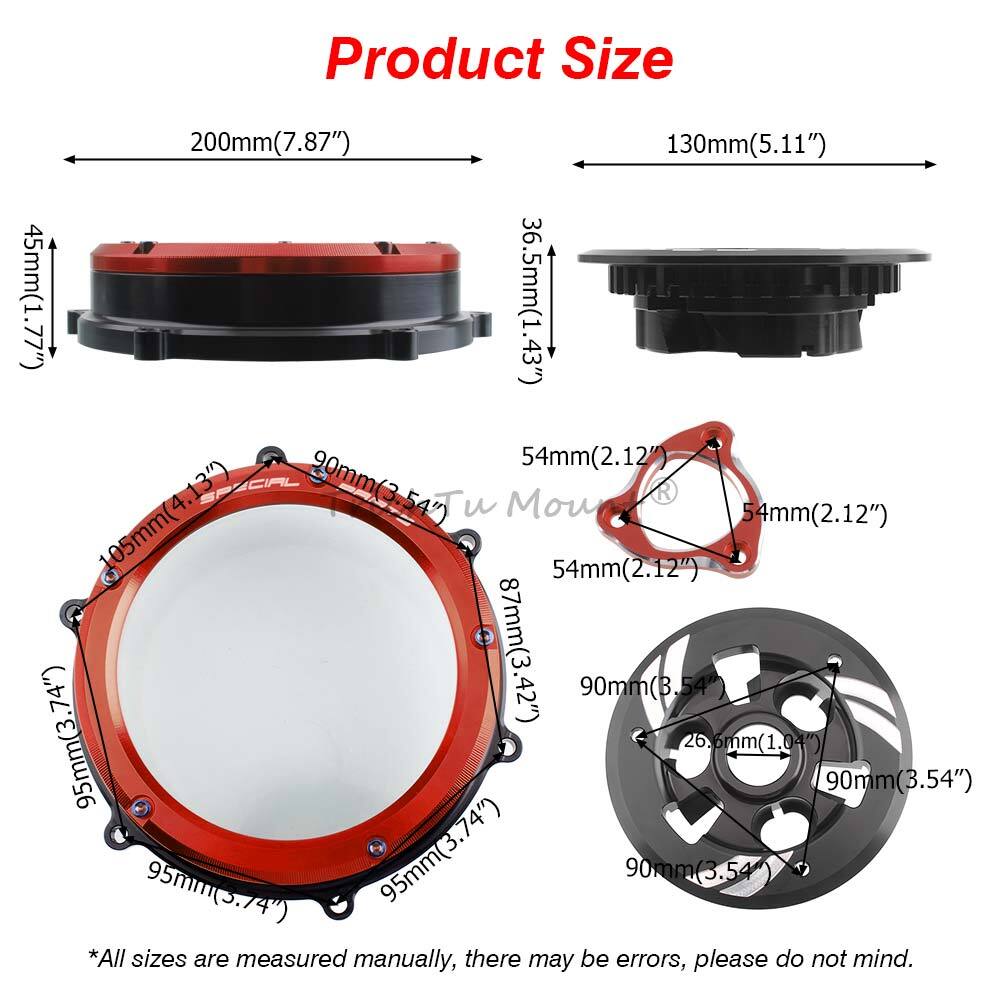 CNC Racing Clear Clutch Cover & Spring Retainer Kit For Ducati Multistrada V4 S