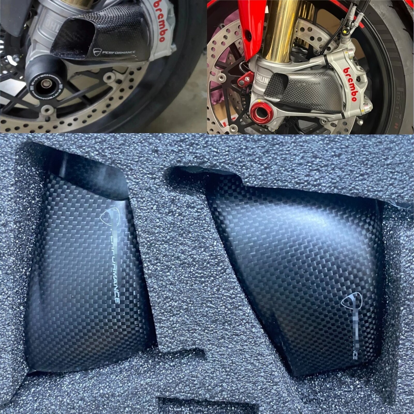Gloss carbon fiber Air Brake Duct For Ducati Panigale 1199 1299 899 959 V4 S R