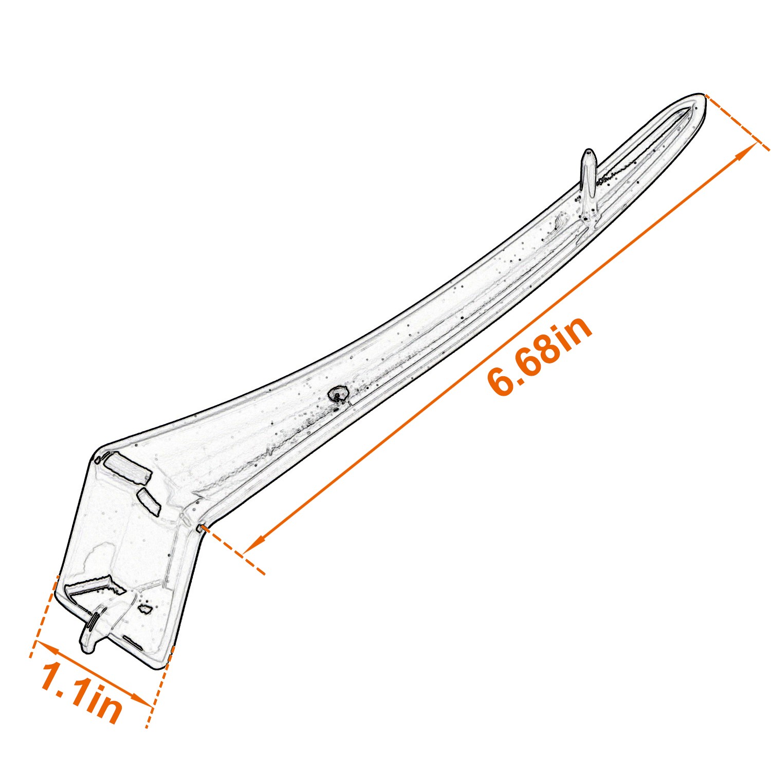 Chrome Zinc Alloy Top Headlight Cover Trim Spear Fit For Harley Road King FLHR