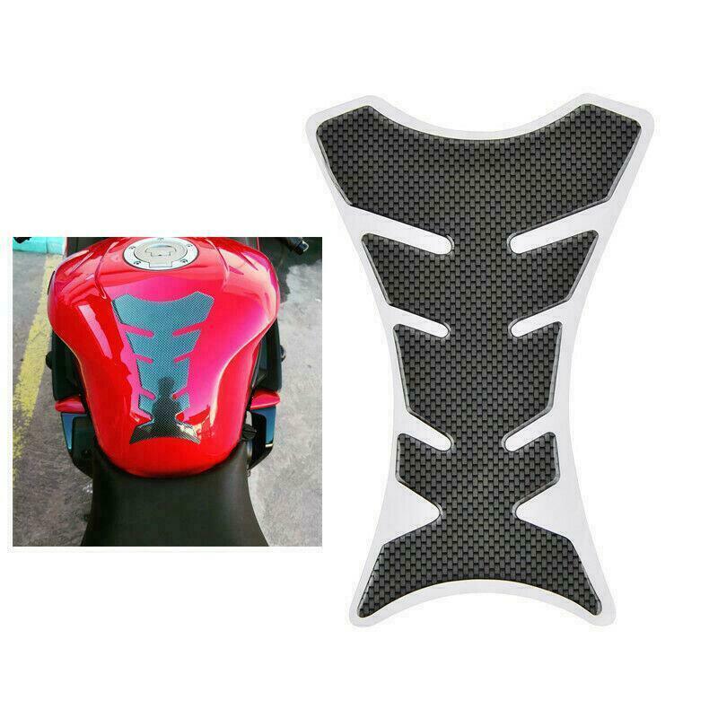 3D Carbon Decal Fiber Fit Motorcycle Oil Gas Fuel Tank Protector Gel Pad Sticker