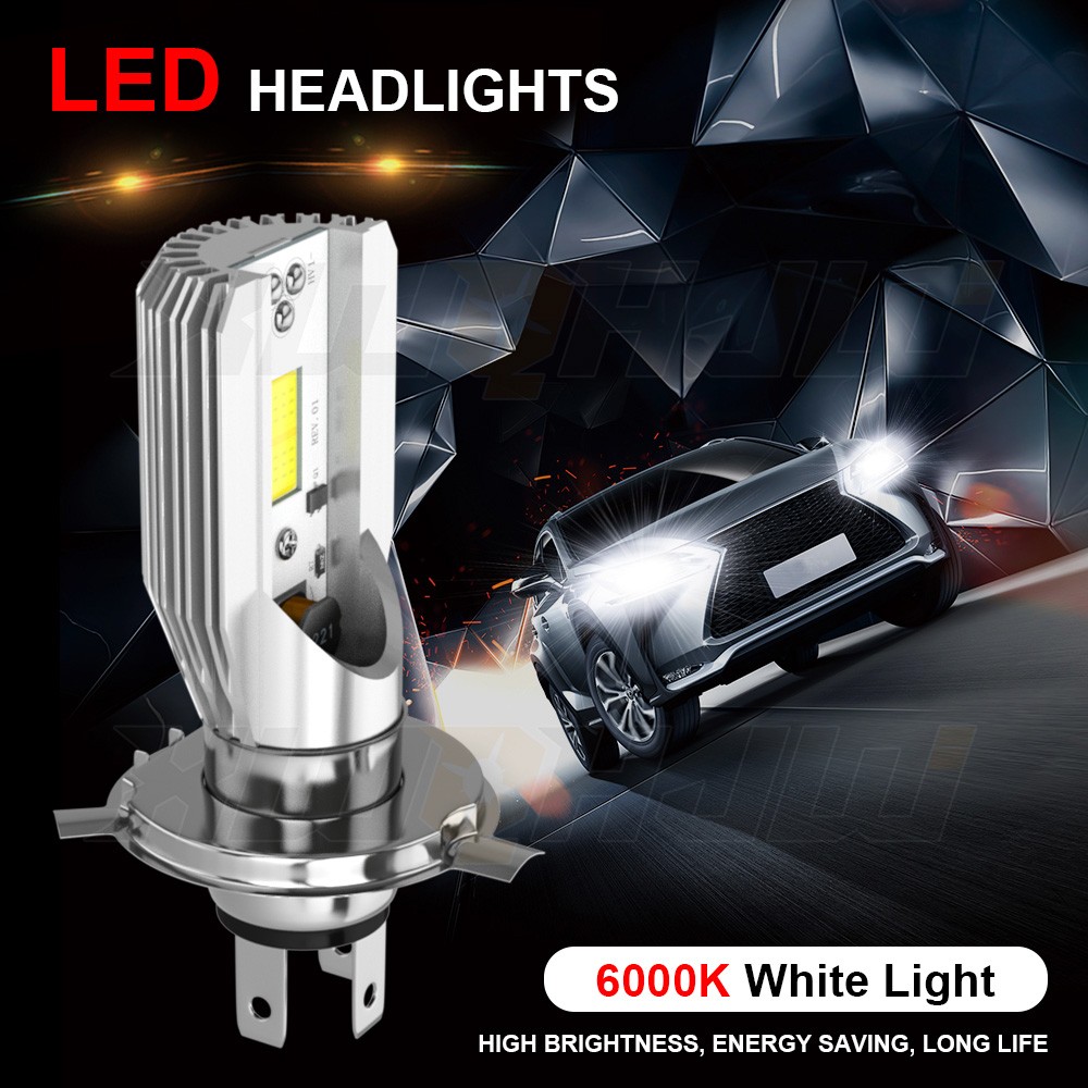 H4 9003 LED Headlight Bulb 6500K White High/Low Beam For Motorcycle
