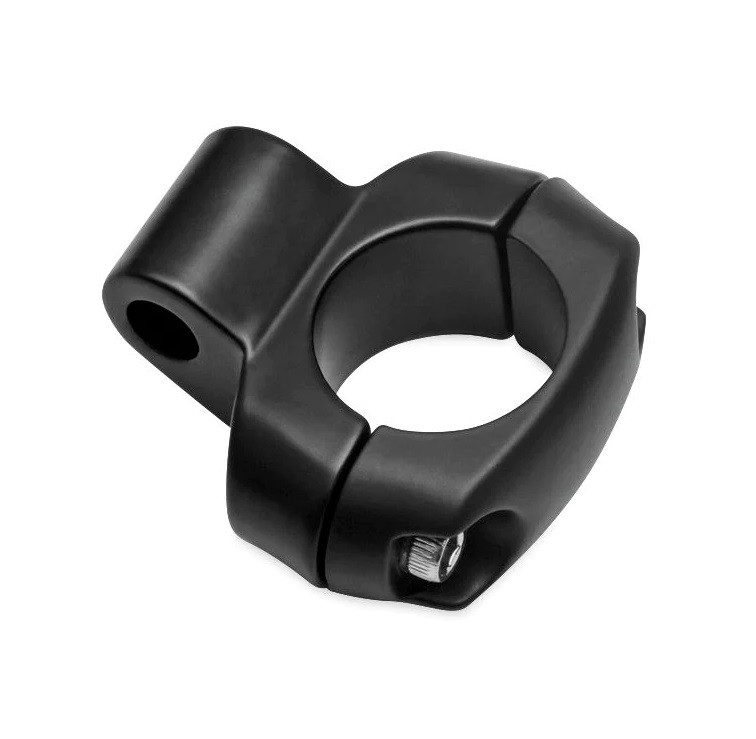 Black Mirror Clamp Handlebar Mount for 1 in. (25mm) Bars fits Harley-Davidson