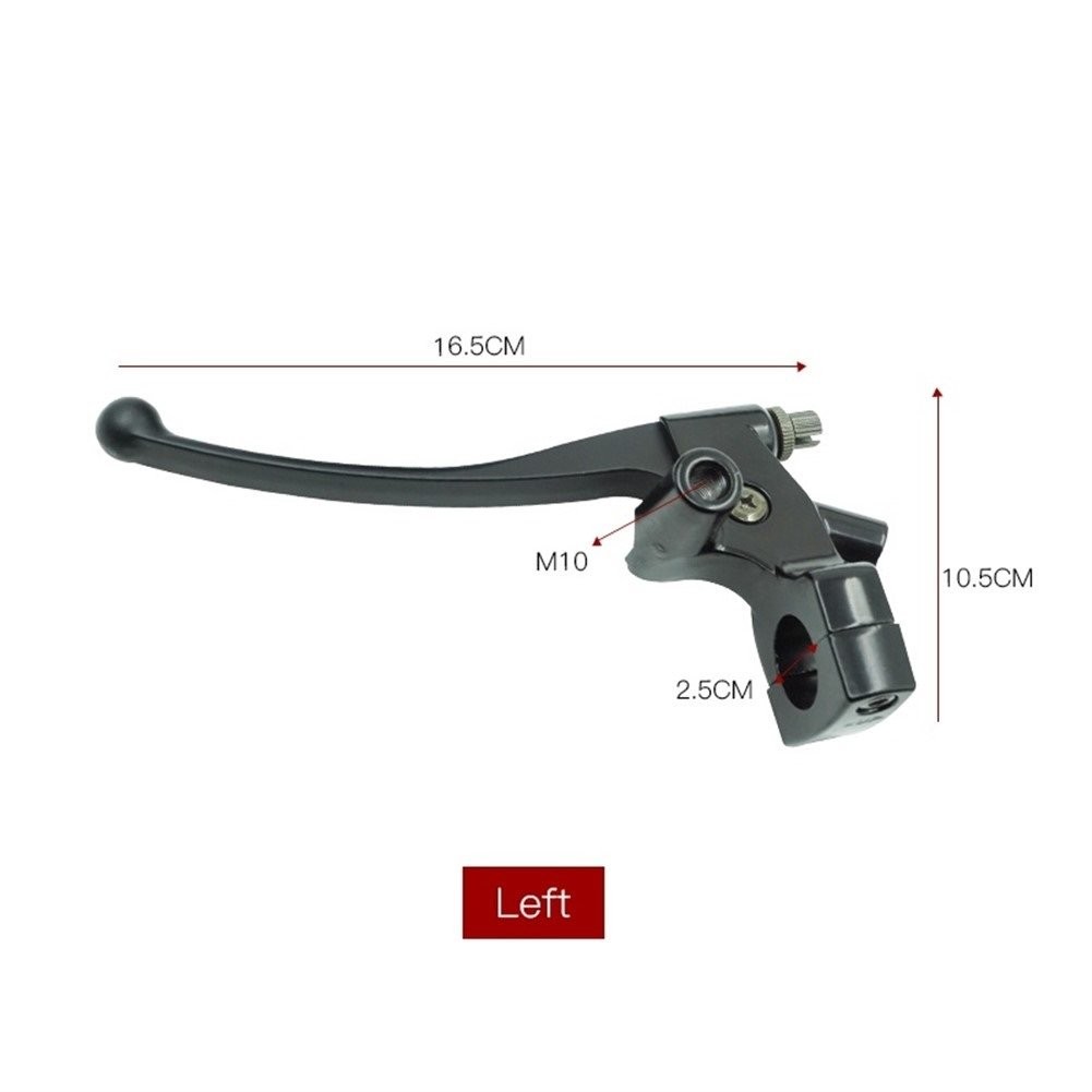 US 1″ 25mm Black Motorcycle Left Clutch Lever Perch Mirror Base Mount