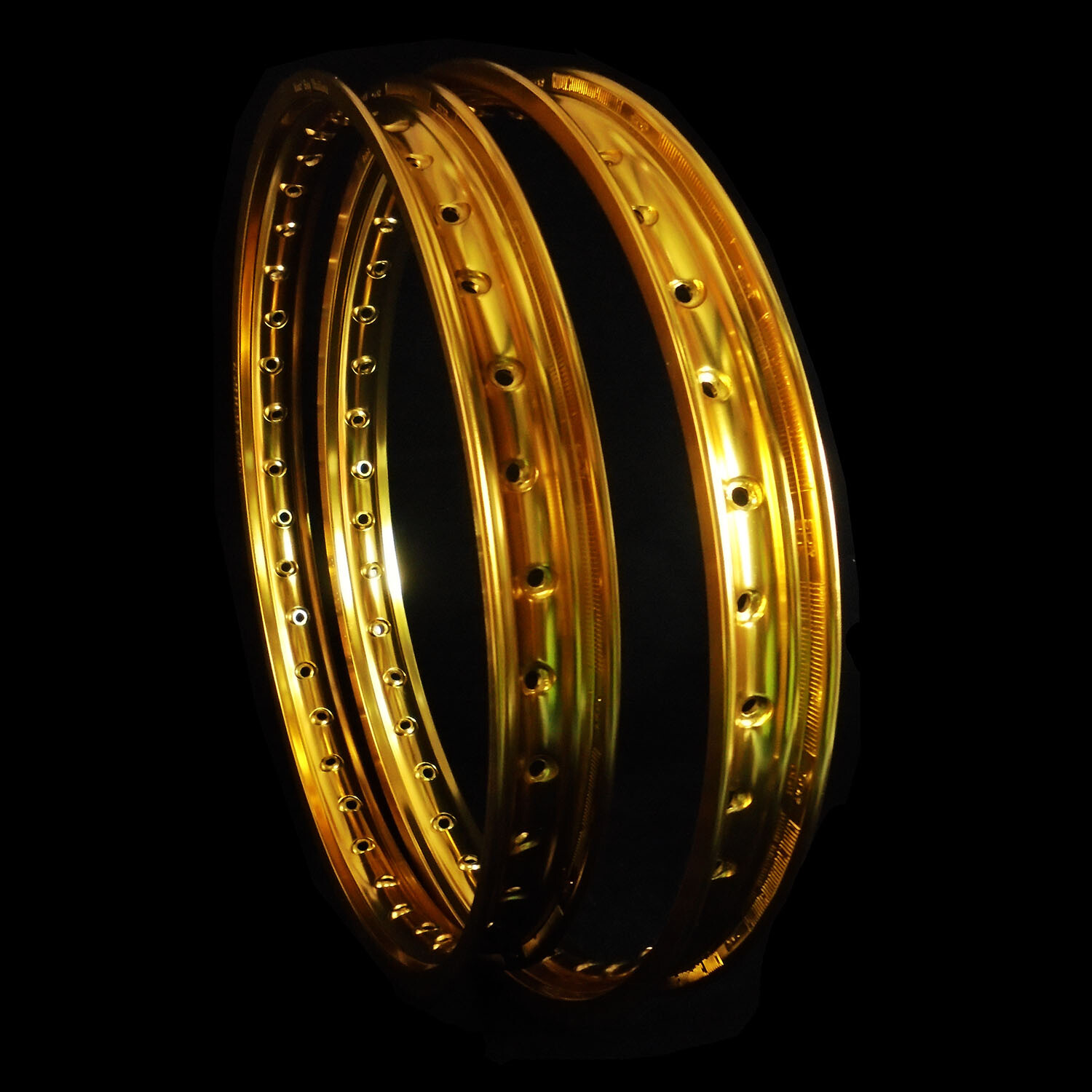 Wheel Rim GOLD Anodize Front & Rear 17″/14″ 1.4/1.6 36/36H Motorcycle Pair New