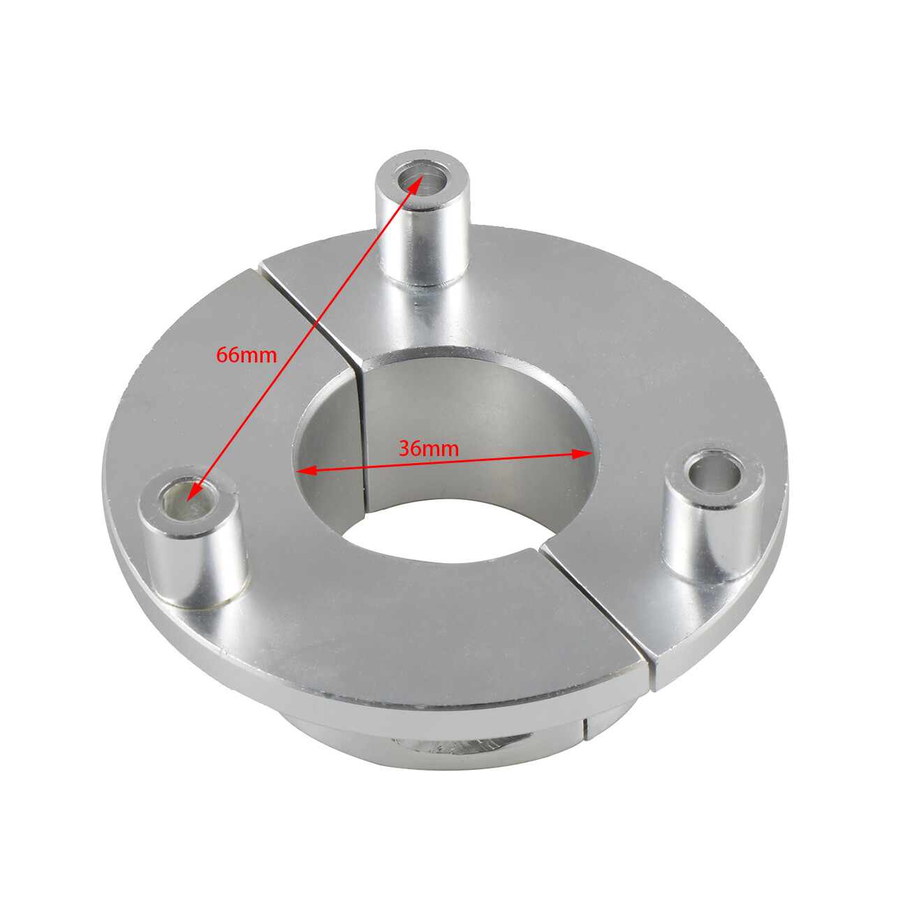 Silver 36mm CNC Adaptor For 1.5 Inch 66cc 80cc 100cc Motorized Bike Bicycle