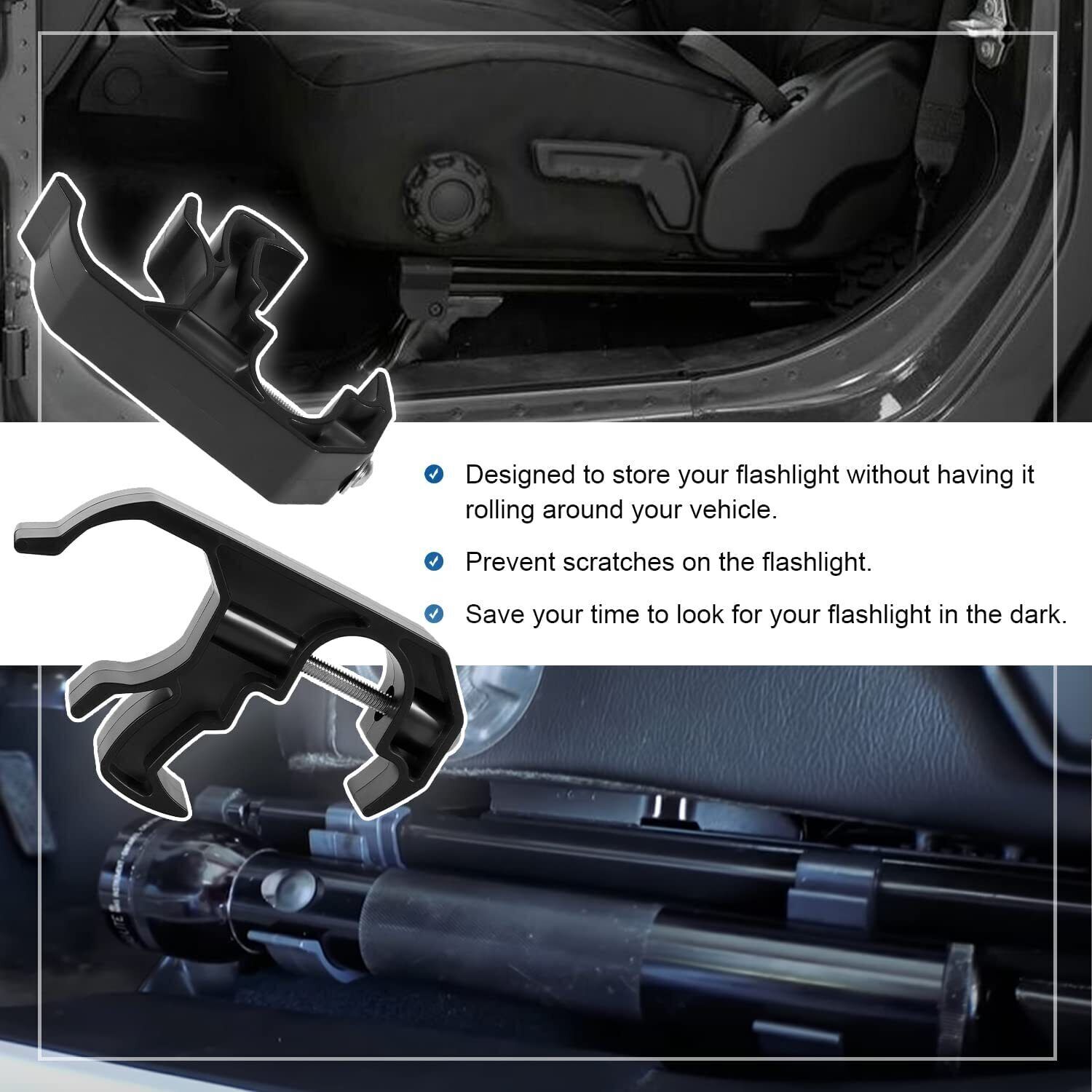 Flashlight Holder Bracket Mount For Jeep Wrangler JL Gladiator JT 2018-2022