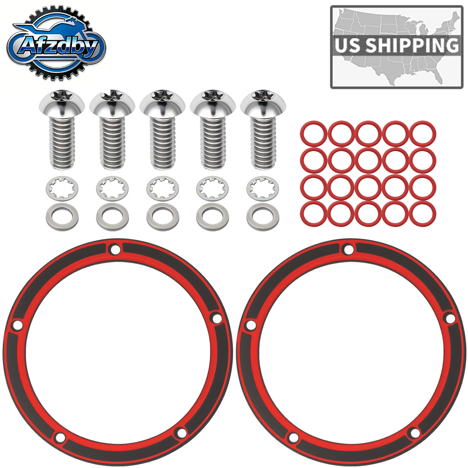 Derby Cover Gasket+Titanium Bolts For Harley Twin Cam Softail Touring Dyna 99-16