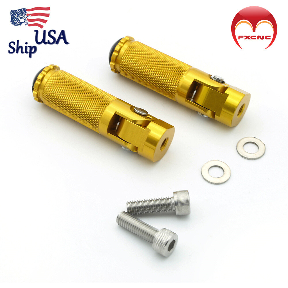 CNC Folding Foot Pegs Footpeg Rear Set Rest Racing Universal Motorcycle Pair
