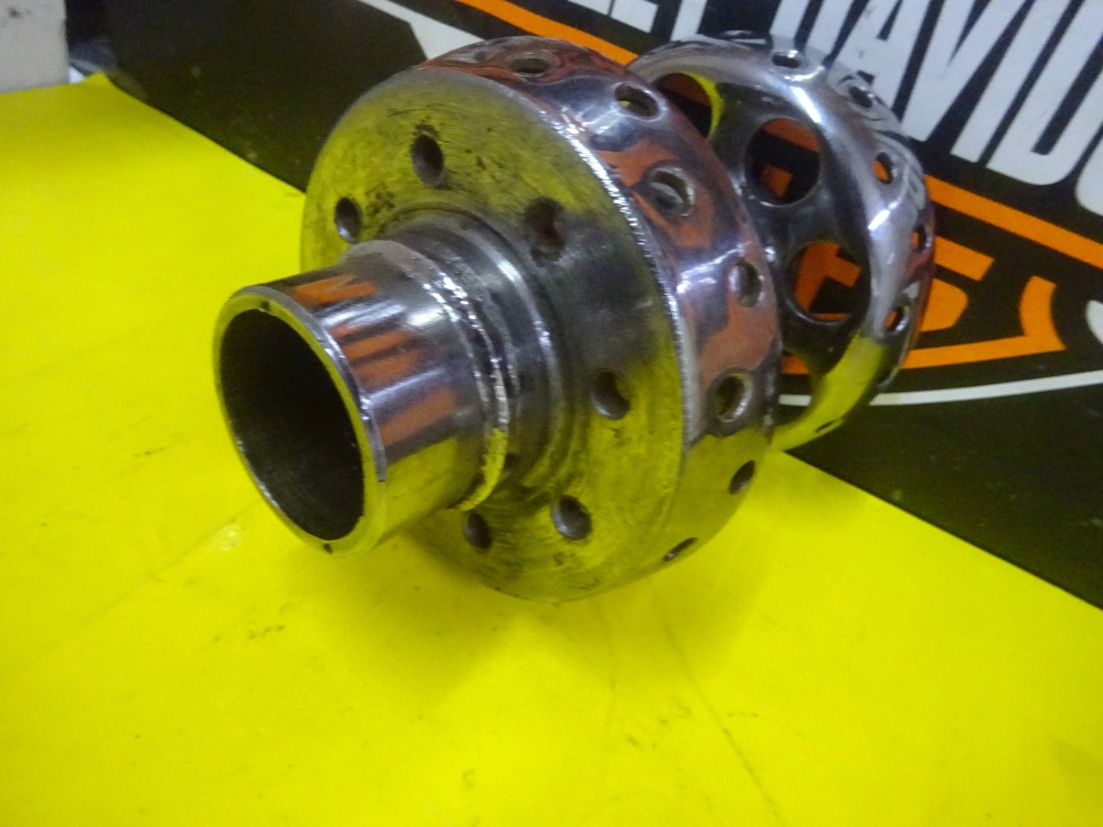 HARLEY IRONHEAD SPORTSTER’S CHOICE OF USED CHROME BARE REAR HUB