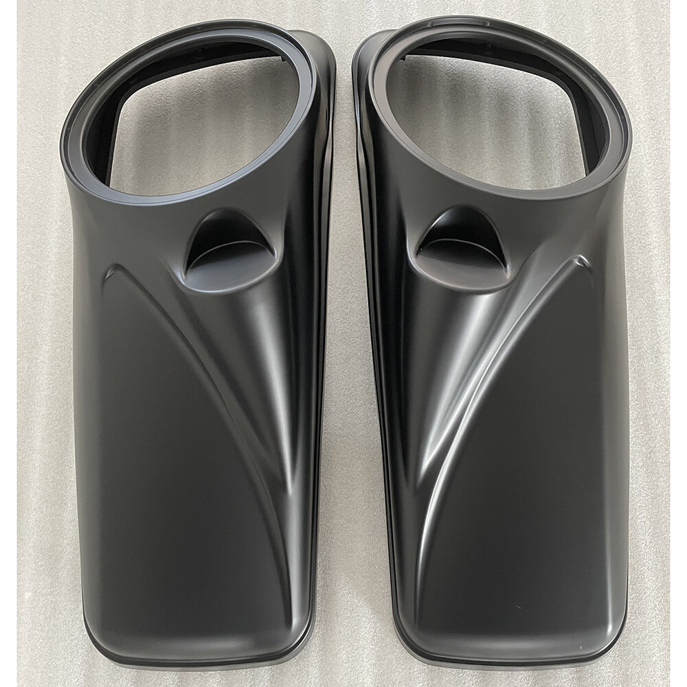 Saddlebag Speaker Lids 8” For Harley Street Road Glide 2014 up Denim Black