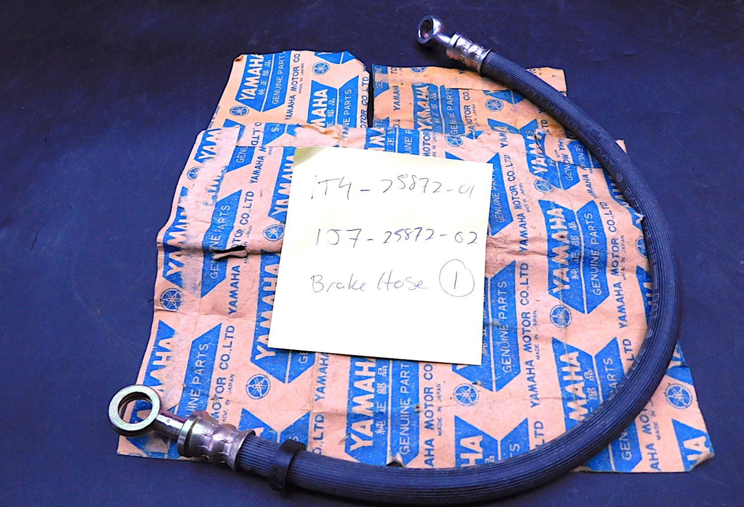 NOS OEM Upper Front Brake Hose, Line Yamaha – 1977 1978 1979 XS750 & 1981 XS850