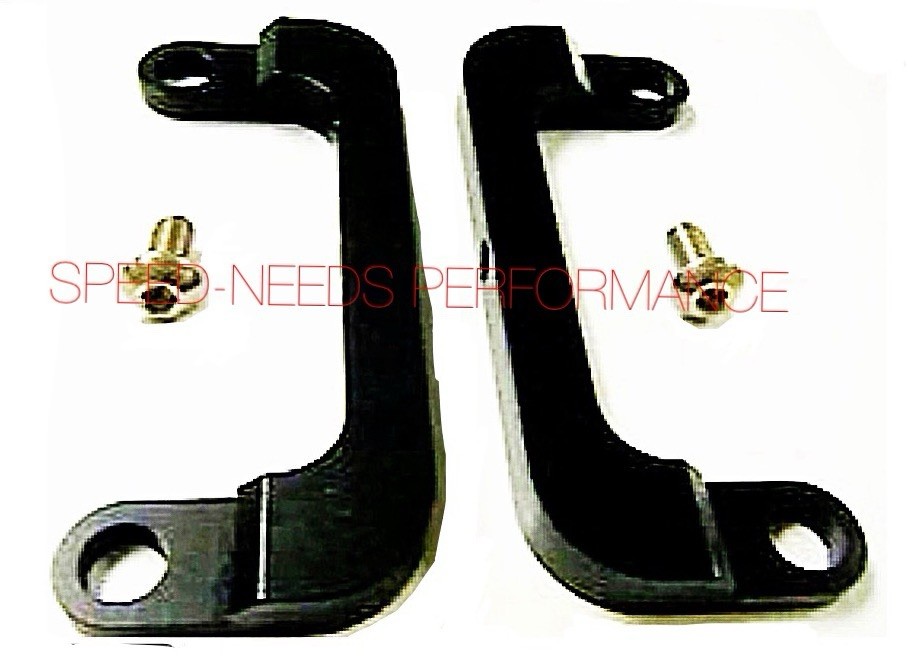 100MM BREMBO BLACK FRONT RADIAL MOUNTED CALIPER BRACKETS FOR LOWERING STRAPS