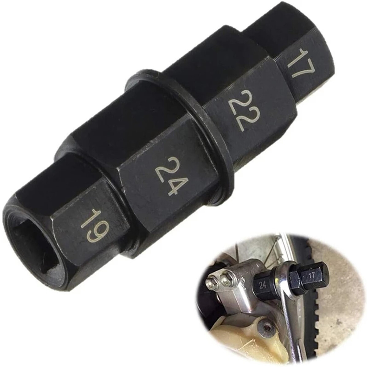 Motorcycle Wheel Axle Tool 17 19 22 24mm Allen Wrench Adapter Lifetime Warranty