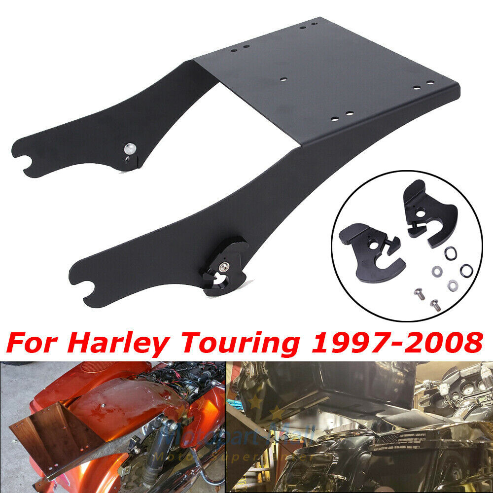 King Razor 2 Up Tour Pack Pak Trunk Mount Bracket Rack For Harley Touring 97-08
