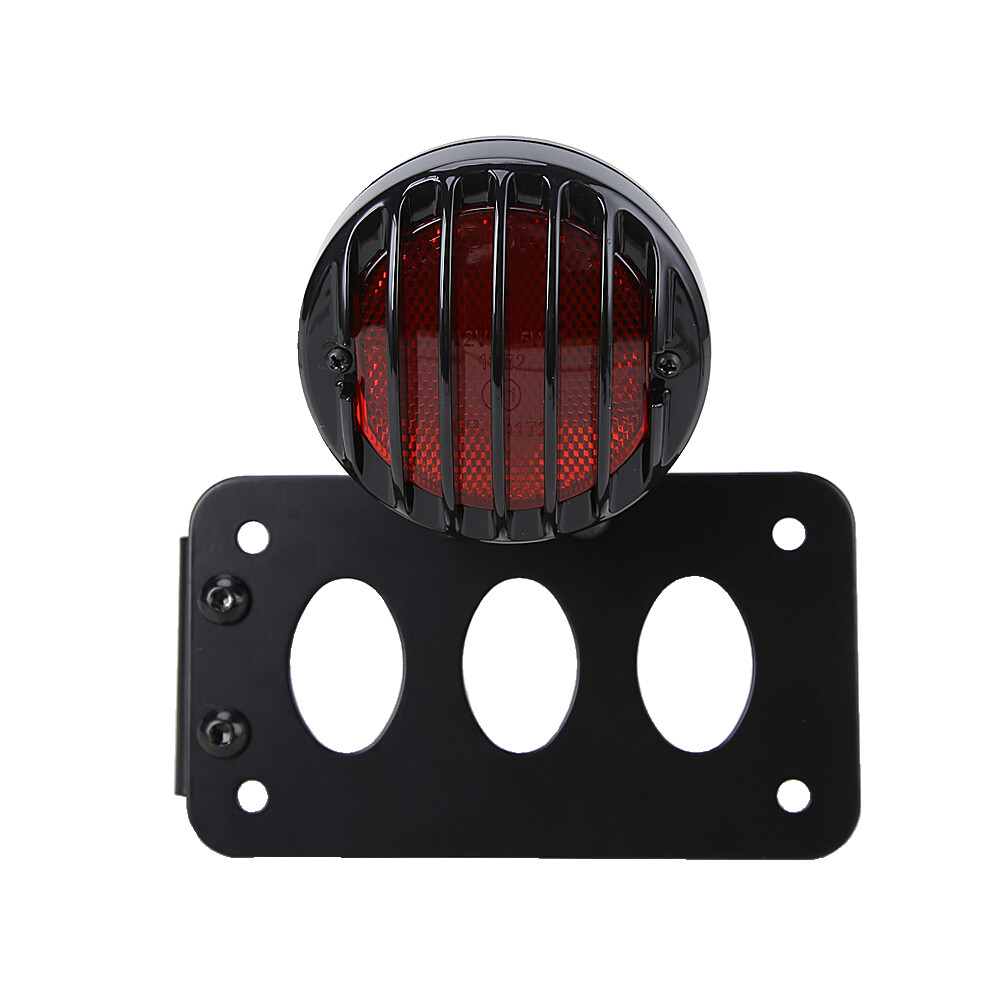 1” Motorcycle LED Tail Brake Light License Plate Bracket for Harley Honda Bobber