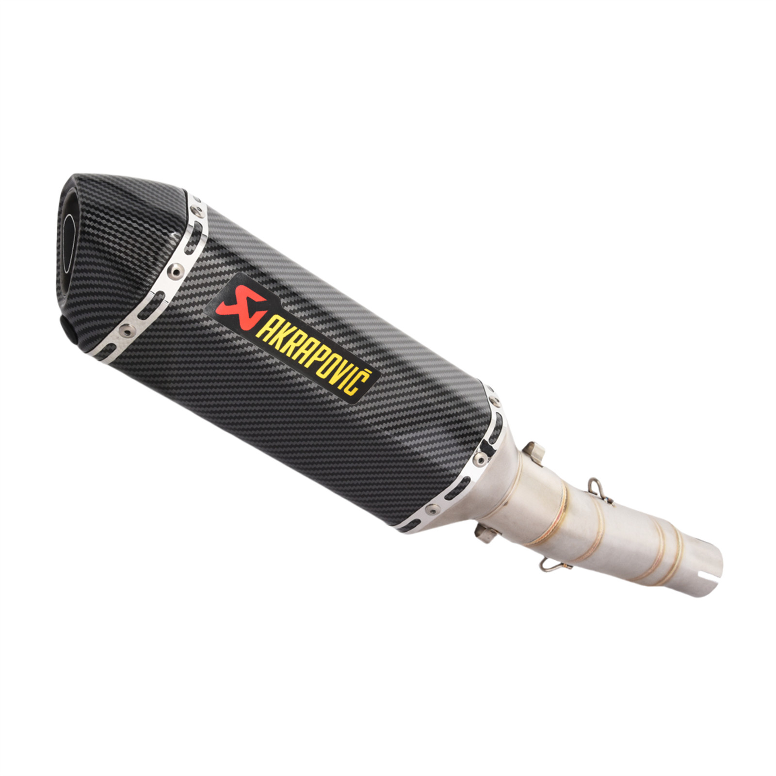 Black Slip on for Honda CBR300R CB300F Exhaust Mid Link Pipe Tail Muffler