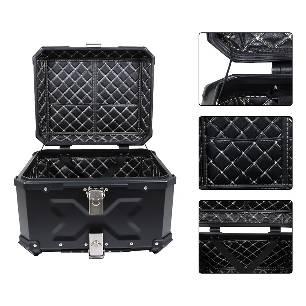 22L/45L/55L/65L Aluminum Motorcycle Trunk Tour Tail Box Luggage Storage Top Case