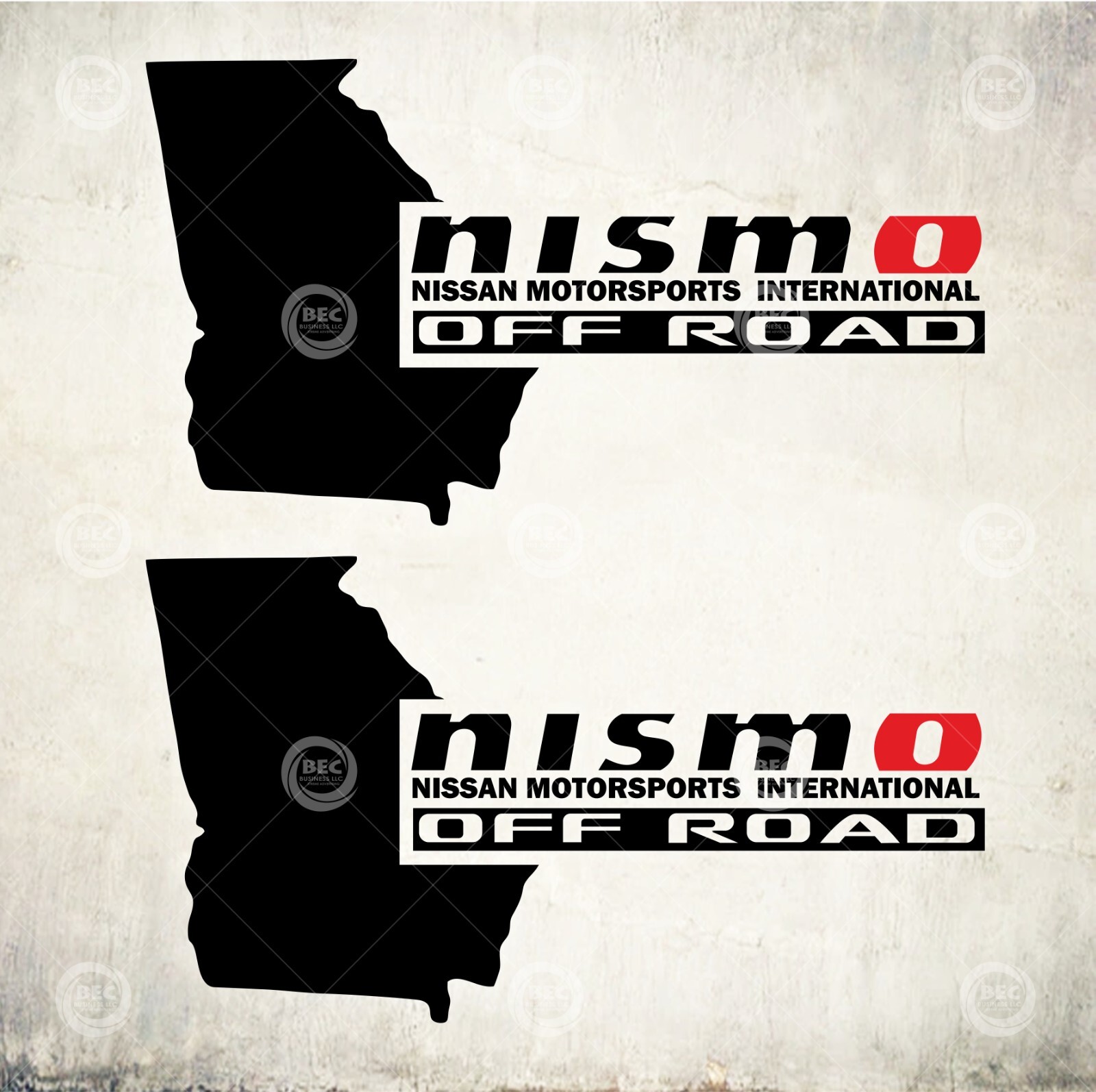 NISMO OFF ROAD Map Georgia Decals Stickers, Graphics Set
