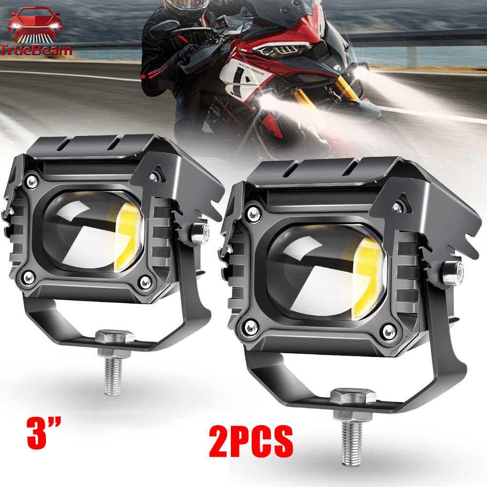 Pair LED Work Light Bar Headlight Driving Spot Light Fog Lamp Motorcycle UTV ATV
